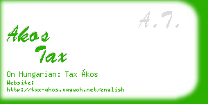 akos tax business card